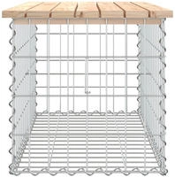 vidaXL Gartenbank aus Gabionen 83x44x42 cm Massivholz Kiefer