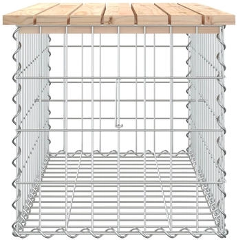 vidaXL Gartenbank aus Gabionen 83x44x42 cm Massivholz Kiefer