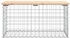 vidaXL Gartenbank aus Gabionen 83x44x42 cm Massivholz Kiefer