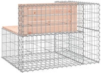 vidaXL Gartenbank aus Gabionen 92x71x65,5 cm Massivholz Douglasie