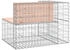 vidaXL Gartenbank aus Gabionen 92x71x65,5 cm Massivholz Douglasie