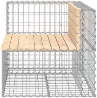 Vidaxl - Gartenbank Aus Gabionen 92x71x65,5 Cm Massivholz Kiefer