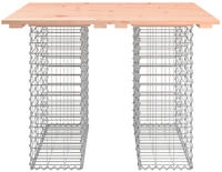 vidaXL Gartentisch aus Gabionen 100x102x72 cm Massivholz Douglasie