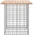 vidaXL Gartenbank aus Gabionen Massivholz Kiefer 100x70x72 cm