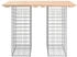 vidaXL Gartenbank aus Gabionen Massivholz Kiefer 100x70x72 cm