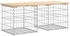 vidaXL Gartenbank aus Gabionen Massivholz Kiefer 103x44x42 cm