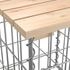 vidaXL Gartenbank aus Gabionen Massivholz Kiefer 103x44x42 cm