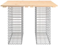 vidaXL Gartentisch aus Gabionen 100x102x72 cm Massivholz Kiefer