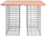 vidaXL Gartentisch aus Gabionen 100x102x72 cm Massivholz Douglasie