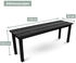 holz4home Gartenbank aus Tannenholz Bis zu 150 Kg Traglast Holzbank 118cm Lang Schwarz