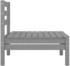 vidaXL Garten-Mittelsofas 2 Stk. Grau Kiefer Massivholz