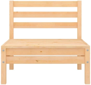 vidaXL Garten-Mittelsofa Kiefer Massivholz