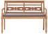 vidaXL Batavia-Bank mit DunkelGrauem Kissen 120 cm Teak Massivholz