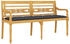 vidaXL Batavia-Bank mit Anthrazit Kissen 150 cm Massivholz Teak