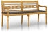 vidaXL Batavia-Bank 150 cm Massivholz Teak mit Taupe Kissen