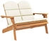 vidaXL Adirondack-Gartenbank mit Kissen 126 cm Massivholz Akazie