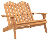 vidaXL Adirondack-Gartenbank 126 cm Massivholz Akazie