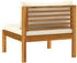 vidaXL 3-Sitzer-Gartensofa mit Creme Kissen Massivholz Akazie