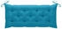 vidaXL Gartenbank mit Auflage 120 cm Bambus Hellblau