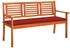 vidaXL 3-Sitzer-Gartenbank mit Auflage 150 cm Massivholz Eukalyptus Rot
