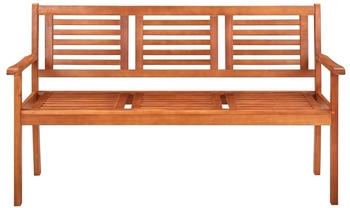 vidaXL 3-Sitzer-Gartenbank mit Auflage 150 cm Massivholz Eukalyptus Königsblau