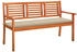vidaXL 3-Sitzer-Gartenbank mit Auflage 150 cm Massivholz Eukalyptus Beige
