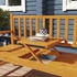 Outsunny Gartenbank mit Ausklappbarem Tisch Rustikales Design