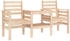vidaXL Gartenbank mit Tisch 2-Sitzer Massivholz Kiefer
