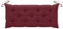 vidaXL Gartenbank mit Auflage Bambus Weinrot 120 cm