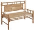 vidaXL Gartenbank mit Auflage Bambus Rot 120 cm