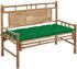 vidaXL Gartenbank mit Auflage Bambus Grün 120 cm