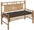 vidaXL Gartenbank mit Auflage Bambus Taupe 120 cm