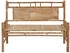 vidaXL Gartenbank mit Auflage Bambus Taupe 120 cm