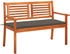 vidaXL 2-Sitzer-Gartenbank mit Auflage 120 cm Massivholz Eukalyptus Taupe