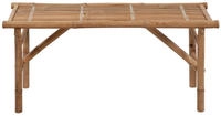 vidaXL Klappbare Gartenbank mit Auflage 118 cm Bambus