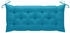 vidaXL Klappbare Gartenbank mit Auflage 118 cm Bambus Hellblau 118 x 38 x 45 cm