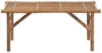 vidaXL Klappbare Gartenbank mit Auflage 118 cm Bambus