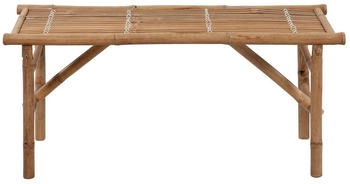 vidaXL Klappbare Gartenbank mit Auflage 118 cm Bambus HellGrün 118 x 38 x 45 cm