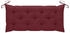 vidaXL Klappbare Gartenbank mit Auflage 118 cm Bambus Weinrot 118 x 38 x 45 cm