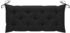 vidaXL Klappbare Gartenbank mit Auflage 118 cm Bambus Schwarz 118 x 38 x 45 cm