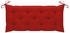 vidaXL Klappbare Gartenbank mit Auflage 118 cm Bambus Rot 118 x 38 x 45 cm