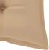 vidaXL Klappbare Gartenbank mit Auflage 118 cm Bambus Beige 118 x 38 x 45 cm