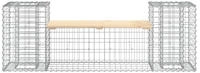 vidaXL Gartenbank aus Gabionen 183x41x60,5 cm Massivholz Kiefer