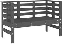 vidaXL Gartenbank Grau 111,5x53x71 cm Massivholz Kiefer