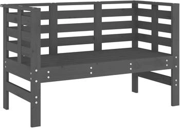 vidaXL Gartenbank Grau 111,5x53x71 cm Massivholz Kiefer