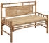 vidaXL Gartenbank mit Auflage Bambus 120 cm
