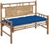 vidaXL Gartenbank mit Auflage Bambus 120 cm