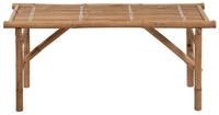 vidaXL Klappbare Gartenbank mit Auflage 118 cm Bambus