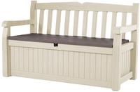 Curver 230398, Curver Eden Garden Bench Bank und Ablage, braun-beige