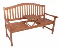 Garden Pleasure Gartenbank "PHUKET" mit hochklappbarem Tisch, BxTxH: 150x63x105 cm